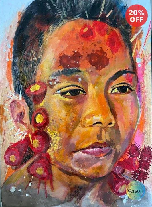 Achiote 34 x 49 cm / Acrylic / Unframed, shipped in roll