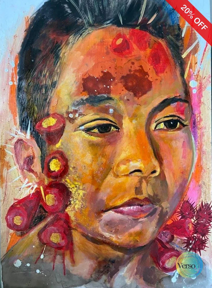Achiote 34 x 49 cm / Acrylic / Unframed, shipped in roll