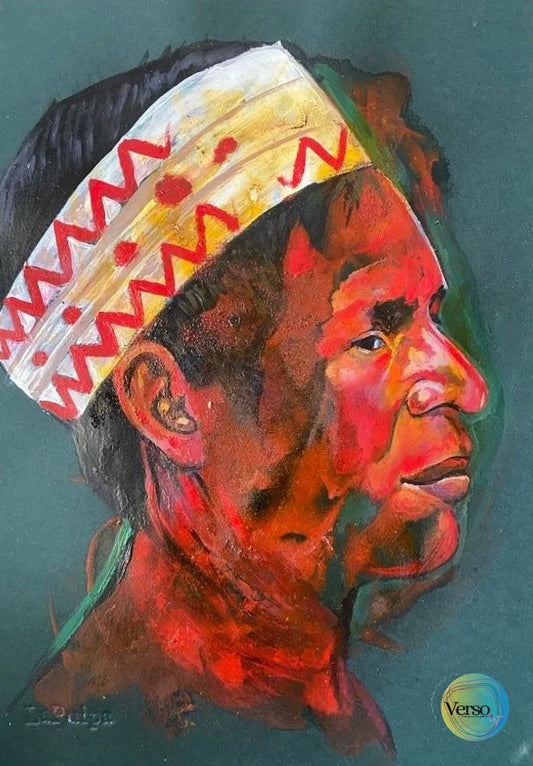 Achiote - Indigena Yagua 31 x 44 cm / Acrylic / Unframed, shipped in roll