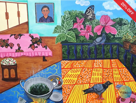 Andar Bahar 48 x 36 inch / Acrylic / Unframed, shipped in a roll