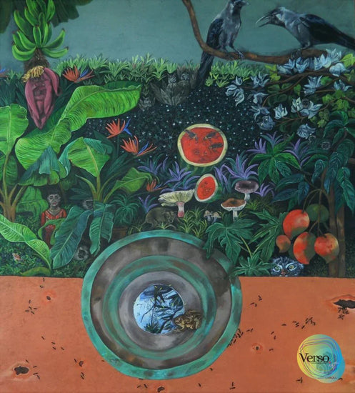 Another Delightful Garden 48 x 54 cm / Acrylic / Unframed, shipped in a roll