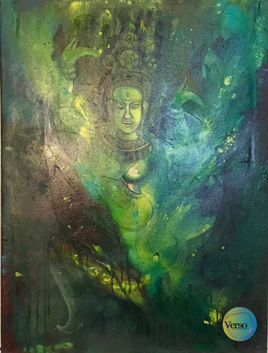 Apsara Dancing 60 x 80 cm / Acrylic / Unframed, shipped in roll