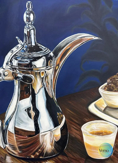 Arabesque Brew - A Homage to Tradition 12 x 16 cm / Oil / Unframed, shipped in a roll