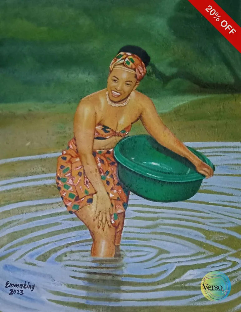 At the Stream 36 x 47 cm / Oil / Unframed, shipped in roll