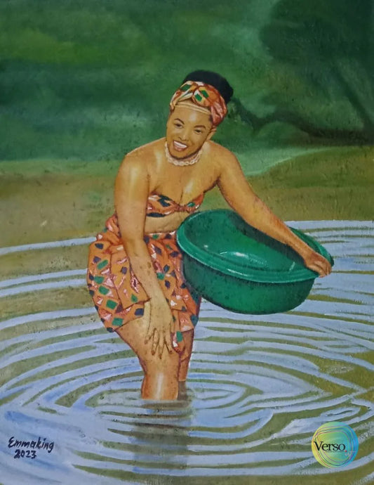 At the Stream 36 x 47 cm / Oil / Unframed, shipped in roll