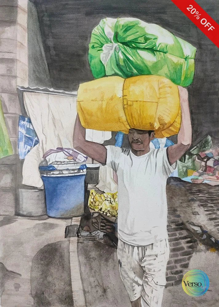 Backbone 10 x 14 cm / Watercolor / Unframed, shipped in roll