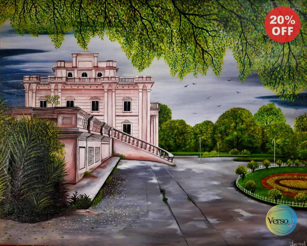 Bagh-e-Jinnah 32 x 25 cm / Acrylic / Unframed, shipped in roll