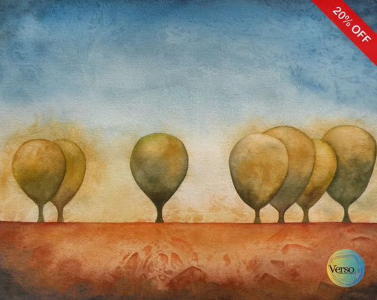 Balloon trees 47 x 37 cm / Watercolor / Unframed, shipped in roll