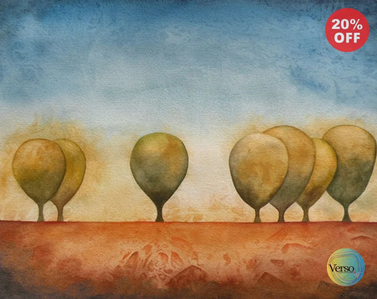 Balloon trees 47 x 37 cm / Watercolor / Unframed, shipped in roll