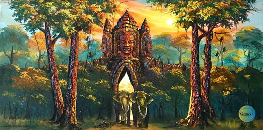Bayon Temple Gate 100 x 50 cm / Acrylic / Unframed, shipped in roll