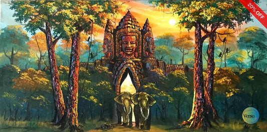 Bayon Temple Gate 100 x 50 cm / Acrylic / Unframed, shipped in roll