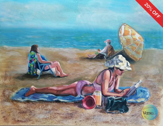 Beach 80 x 60 cm / Oil / Unframed, shipped in a roll