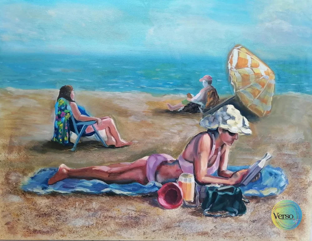 Beach 80 x 60 cm / Oil / Unframed, shipped in a roll