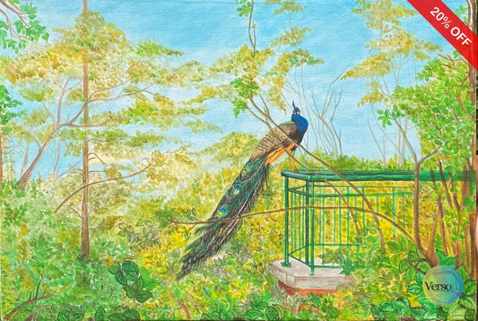 Bird Aviary 18 x 12 cm / Acrylic / Unframed, shipped in roll