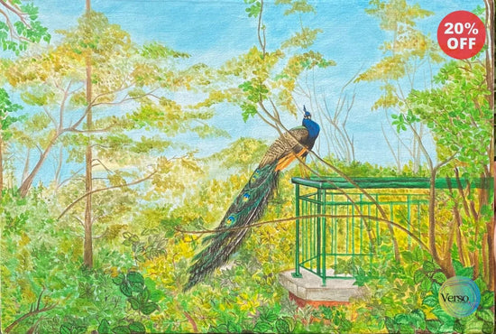 Bird Aviary 18 x 12 cm / Acrylic / Unframed, shipped in roll