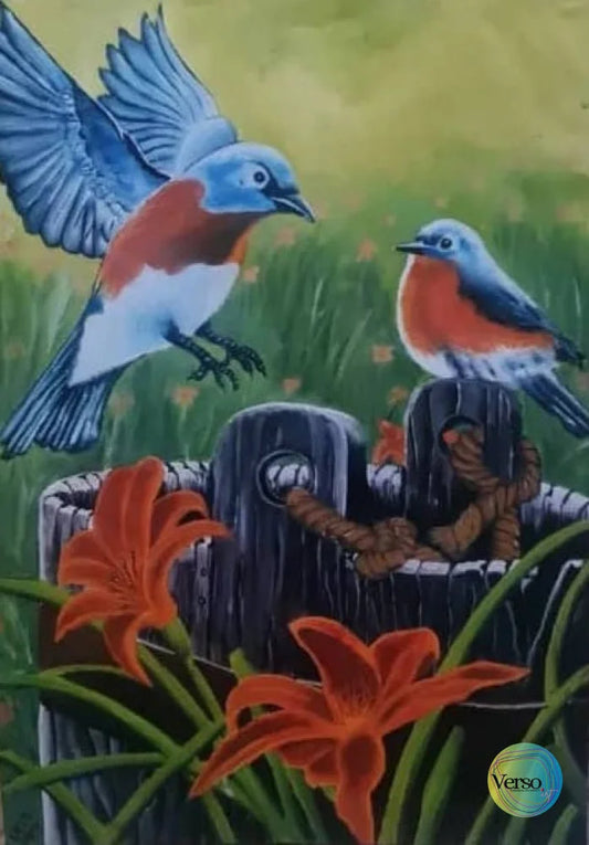 Birds in wild 61 x 91.4 cm / Acrylic / Unframed, shipped in roll