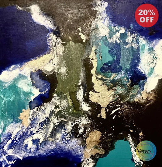 Blue Island 60 x 60 cm / Acrylic / Unframed, shipped in a roll