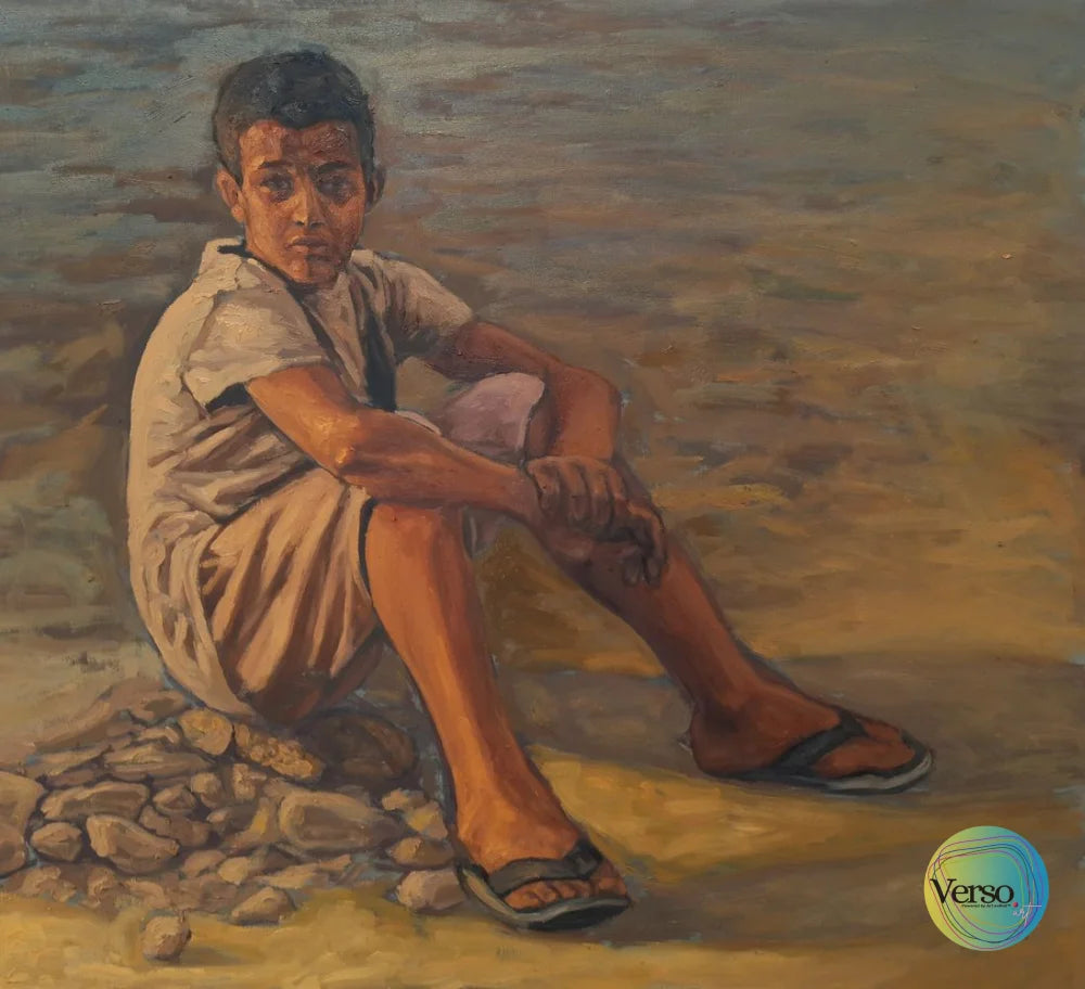 Boy from upper Egypt 100 x 90 cm / Oil / Unframed, shipped in roll