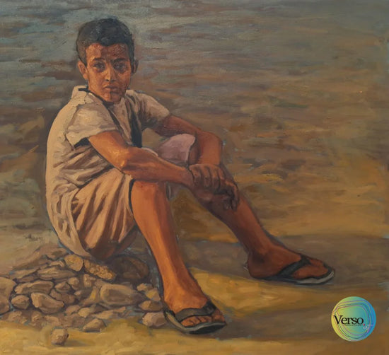 Boy from upper Egypt 100 x 90 cm / Oil / Unframed, shipped in roll