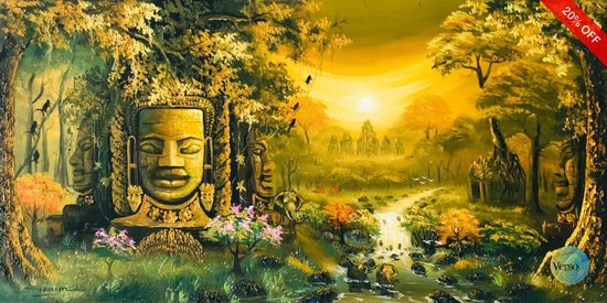 Brahma face 100 x 50 cm / Acrylic / Unframed, shipped in roll