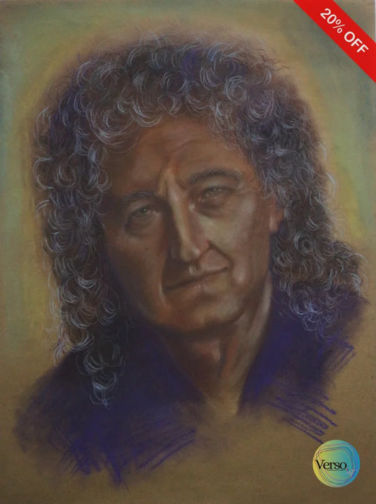 Brian May 42 x 59.4 cm / Pastel / Unframed, shipped in roll