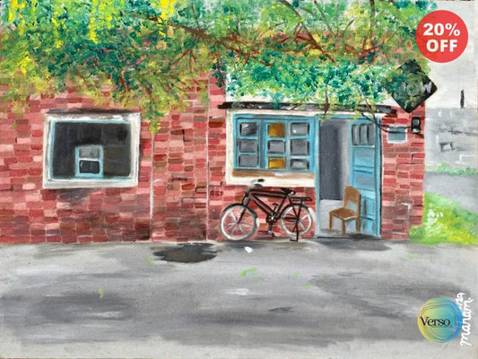 Brick Wall 24 x 17.7 cm / Oil / Unframed, shipped in roll