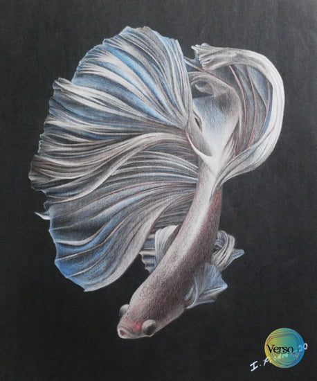 Brillo en el agua 28 x 32.5 cm / Colored pencils / Unframed, shipped flat