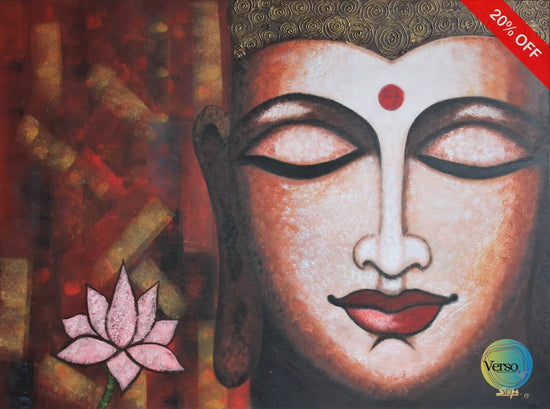 buddha 48 x 36 cm / Acrylic / Unframed, shipped in a roll