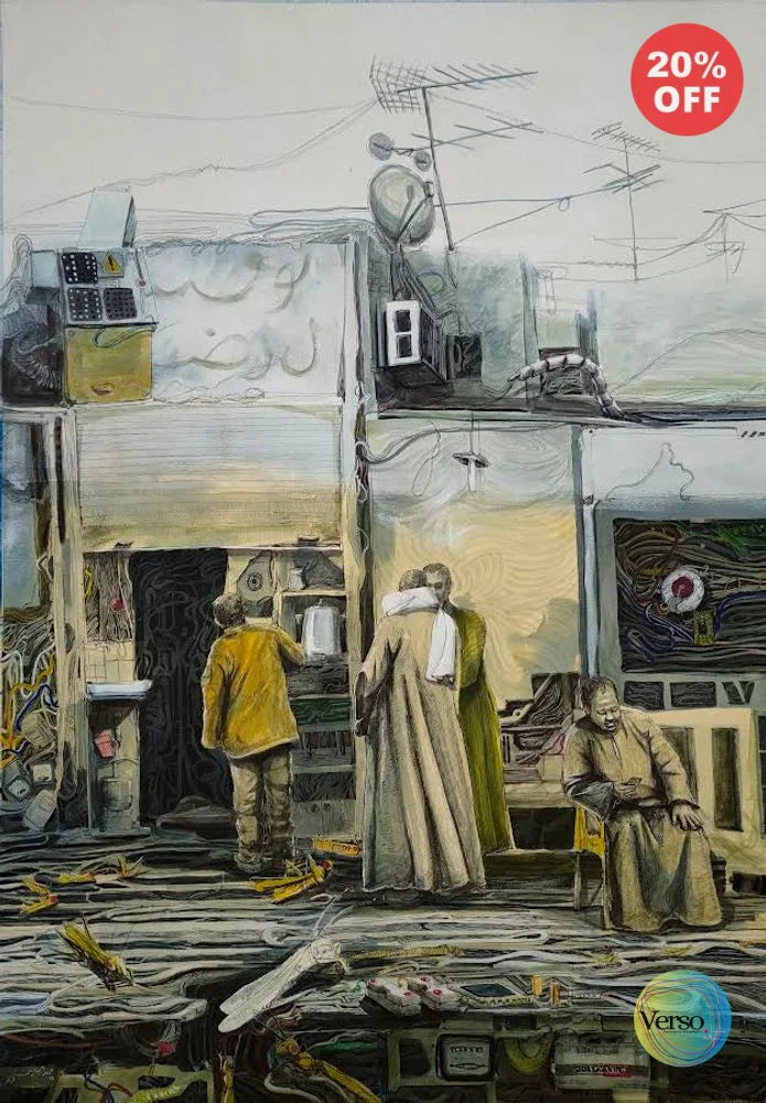 Cafe 80 x 120 cm / Pen & Ink / Unframed, shipped in a roll