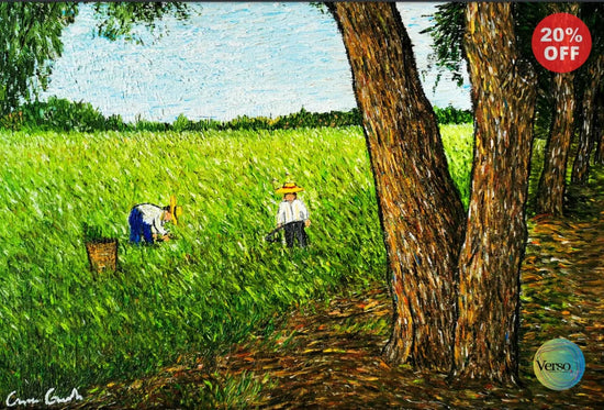 Campesinos en cosecha 35 x 30 cm / Oil / Unframed, shipped in roll