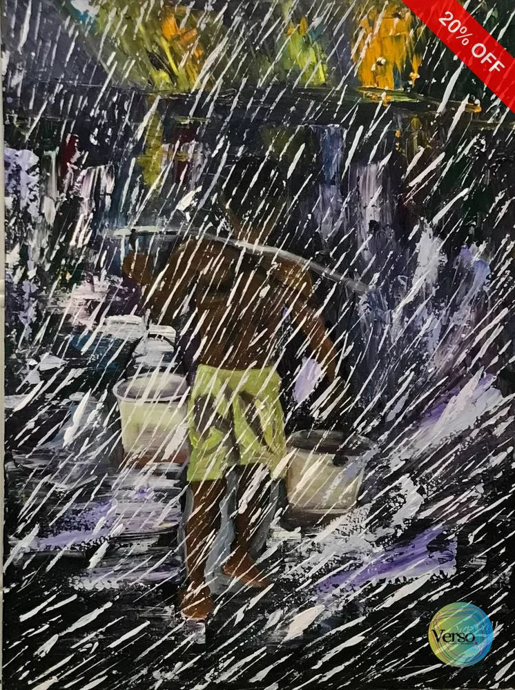 Carrying Water 60 x 80 cm / Acrylic / Unframed, shipped in roll