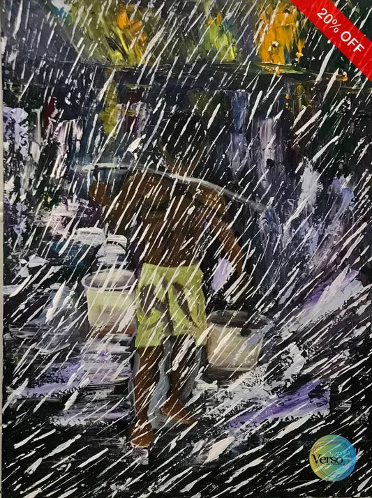 Carrying Water 60 x 80 cm / Acrylic / Unframed, shipped in roll