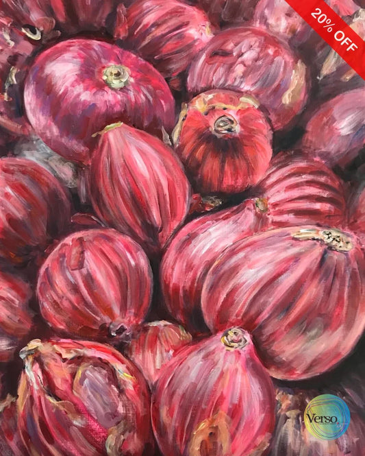 Cebollas 30 x 40 cm / Acrylic / Unframed, shipped flat
