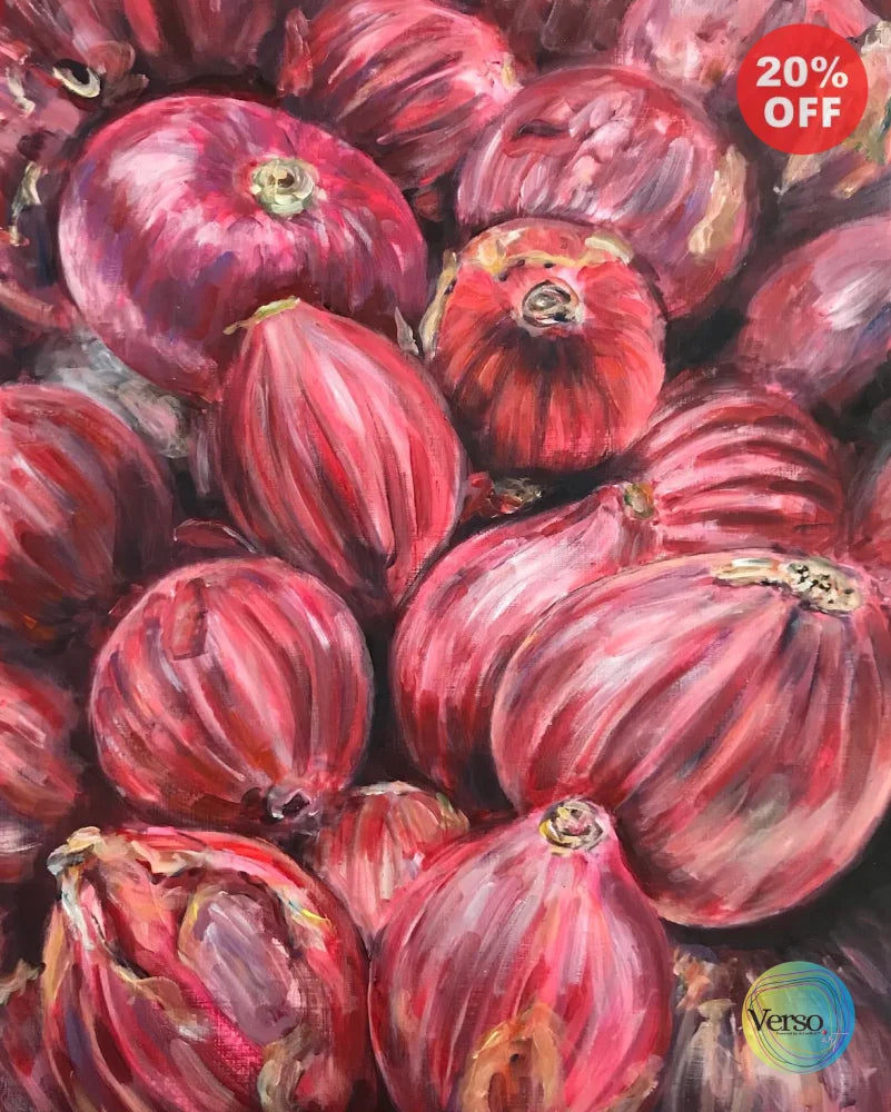 Cebollas 30 x 40 cm / Acrylic / Unframed, shipped flat
