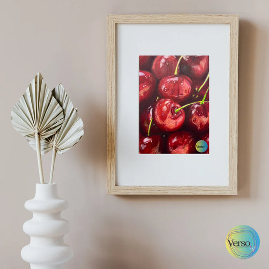 Cherries - 4.5 x 7 cm / Colored pencils / Unframed, shipped in a roll
