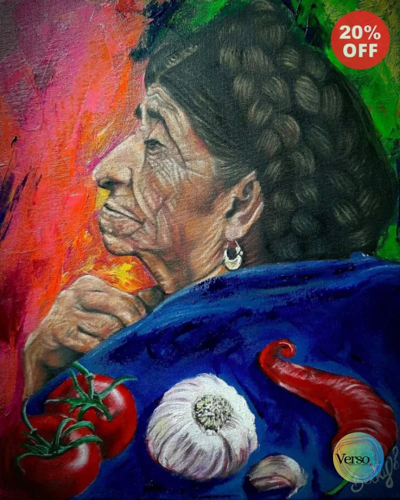 Chile - 27 x 35 cm / Oil / Unframed, shipped in a roll