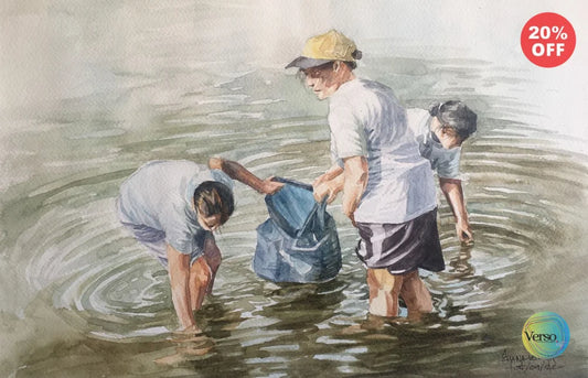 Coastal Cleanup 42 x 29 cm / Watercolor / Unframed, shipped in roll