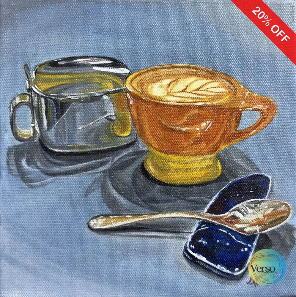 Coffeeholic 20 x 20 cm / Oil / Unframed, shipped in a roll
