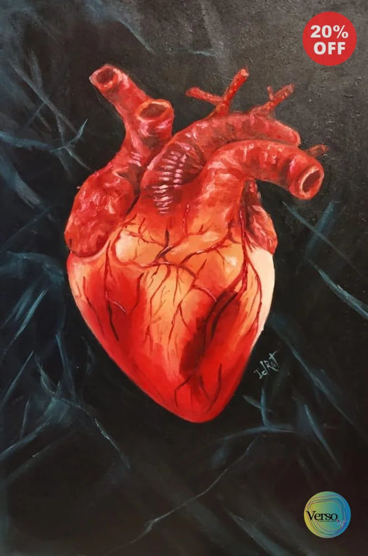 Cold Heart 20 x 30 cm / Oil / Unframed, shipped in roll