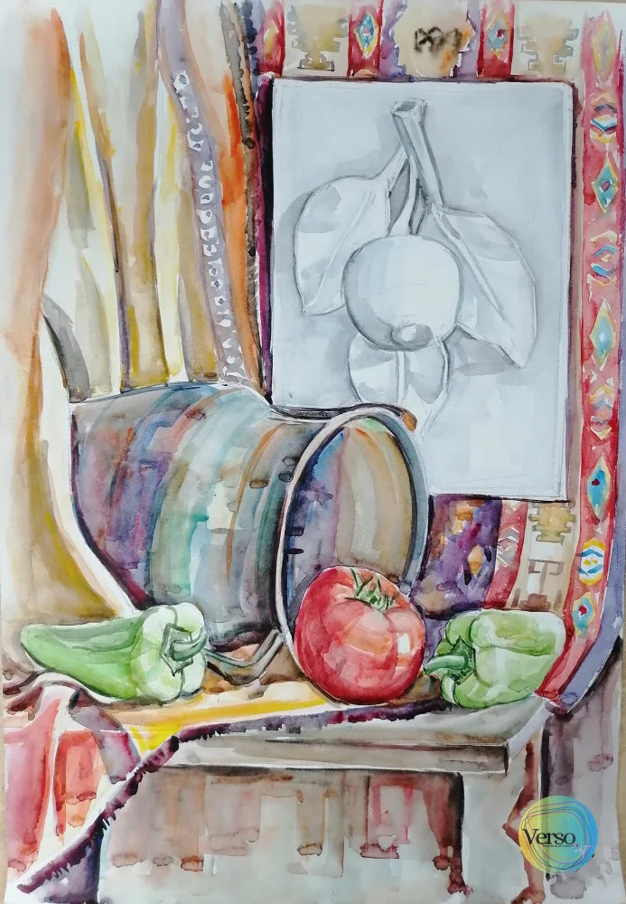 Composition - 42.8 x 61.1 cm / Watercolor / Unframed, shipped in a roll