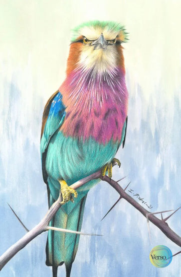 Con la mirada seria 29.7 x 42 cm / Mixed / Unframed, shipped flat