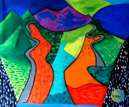 Creative Landscape 38 x 35 cm / Acrylic / Unframed, shipped in a roll