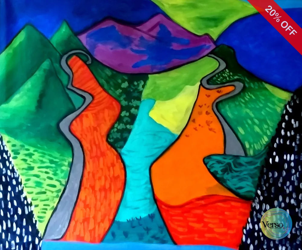 Creative Landscape 38 x 35 cm / Acrylic / Unframed, shipped in a roll