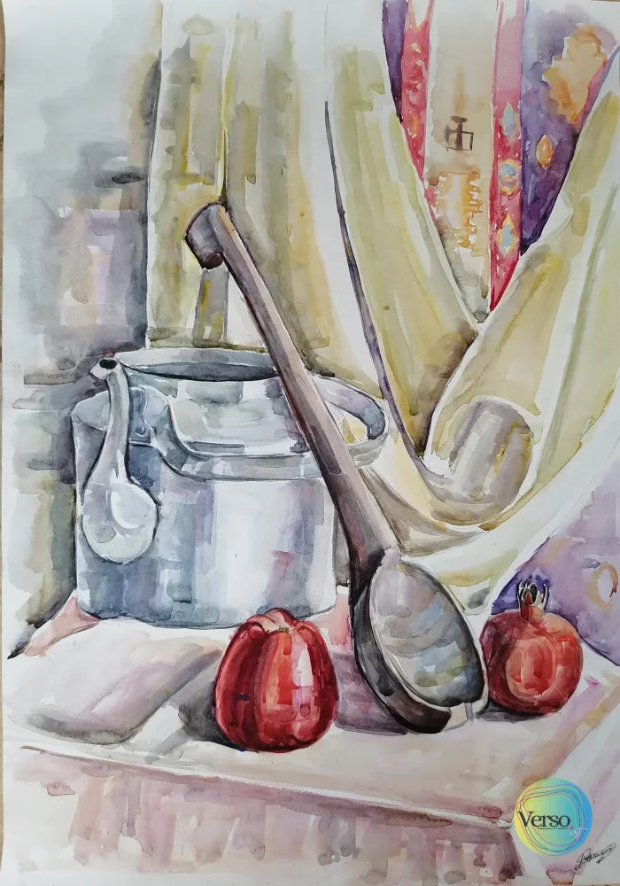 Culinary Composition 42.8 x 61 cm / Watercolor / Unframed, shipped in a roll