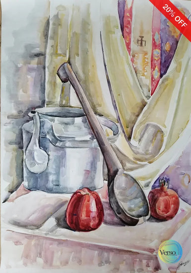 Culinary Composition 42.8 x 61 cm / Watercolor / Unframed, shipped in a roll