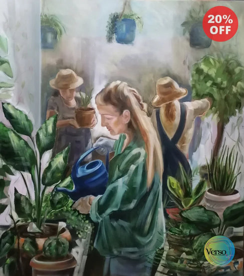 Cultivation of plants - 80 x 90.5 cm / Oil / Unframed, shipped in a roll