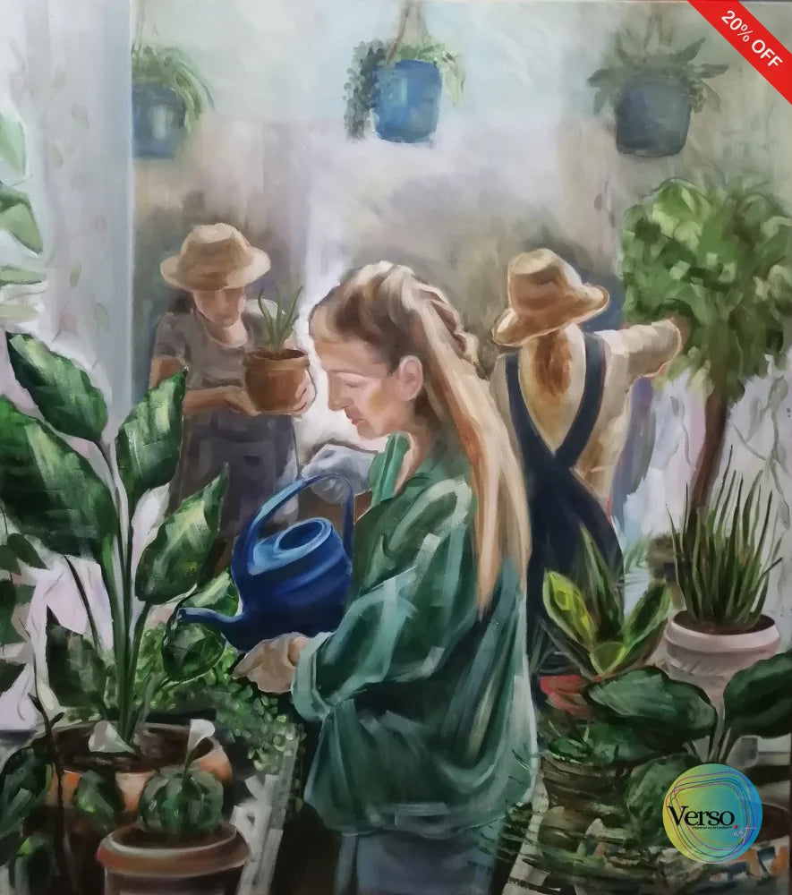 Cultivation of plants 80 x 90.5 cm / Oil / Unframed, shipped in a roll