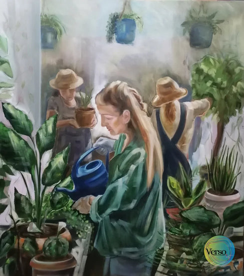 Cultivation of plants - 80 x 90.5 cm / Oil / Unframed, shipped in a roll