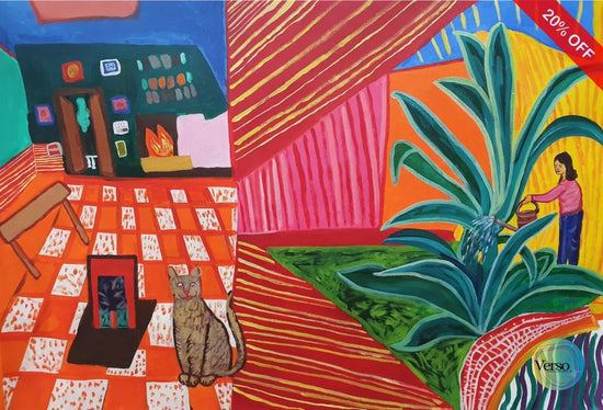 Darwaza 30 x 24 inch / Acrylic / Unframed, shipped in a roll