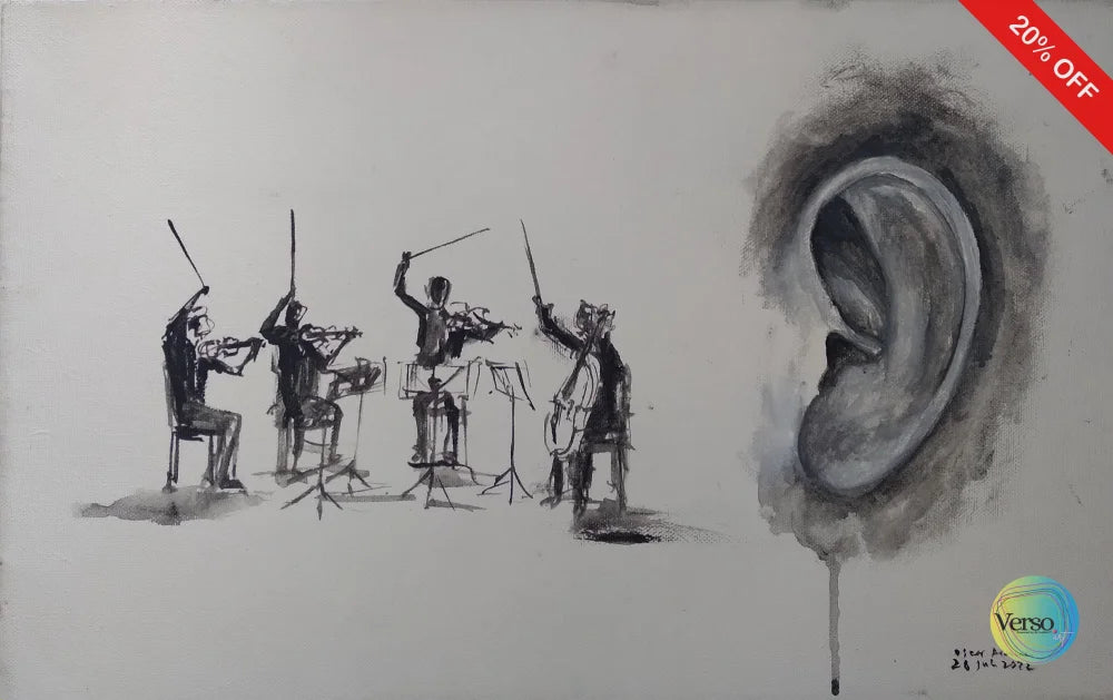 Dialog 55 x 33 cm / Acrylic / Unframed, shipped flat